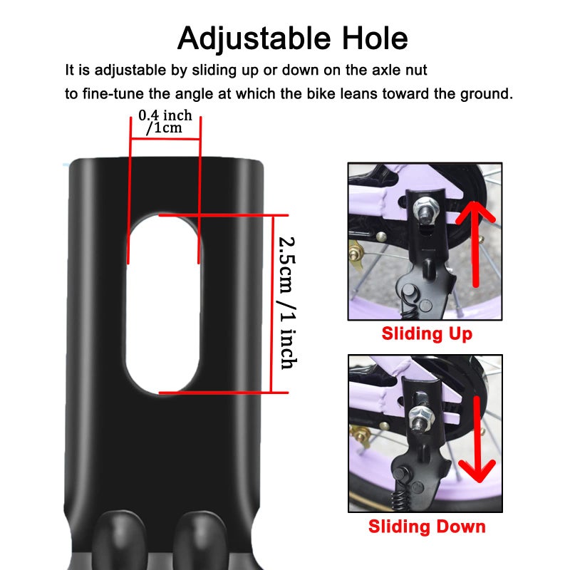 SEISSO Bike Kickstand for 18" Wheel Kids, Back Bicycle Kick Stand, Premium Steel Kick Stand Rest for 18 inch Wheel Bike Kickstands - Image 2